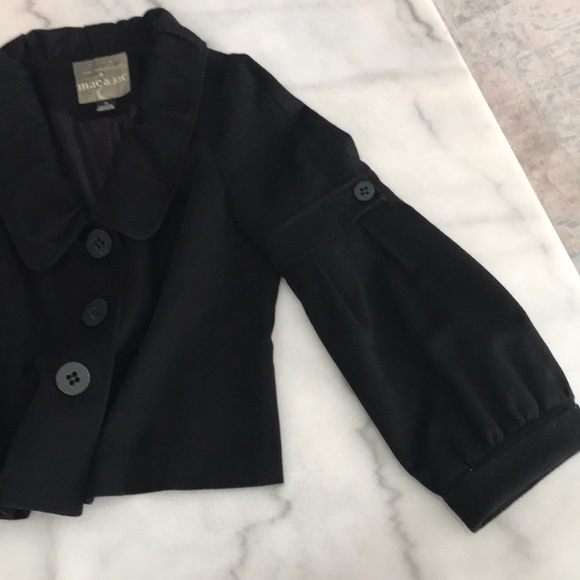 Crop ballon sleeve coat. - Picture 4 of 10